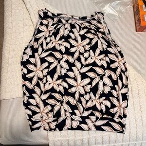 *3 for $18* LOFT Med Navy Taupe Bubble Hem Tank